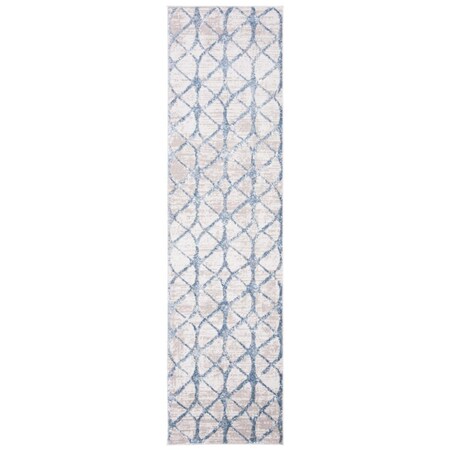 Safavieh 2 ft. 2 in. x 18 ft. Contemporary Rectangle Amelia 700 Rug, Grey & Blue ALA792F-218